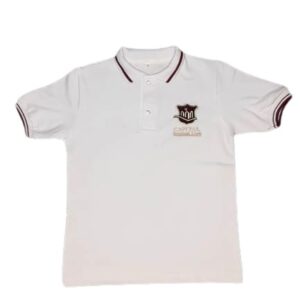 White Polo Shirt Short Slevees