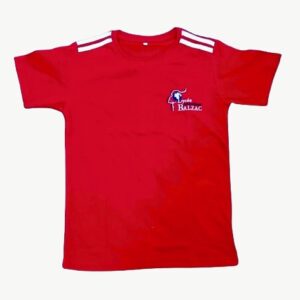 Red PE Shirt Short Sleeves