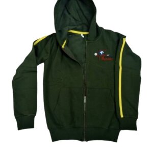 Olive Green Melton Jacket With Fleece